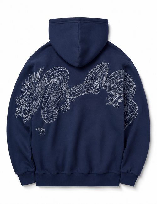 Dragon Embroidered Hoodie